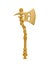 Golden fantasy axe