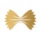 Golden farfalle pasta icon