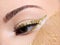 Golden fashion eye make-up