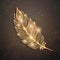 Golden feather brooch