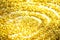 Golden festive glitter with hearts bokeh background