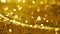 Golden festive lights and motion bubbles