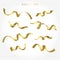 Golden festive ribbon set vector