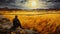 Golden Field: A Dark Expressionist Tribute To Van Gogh