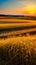 Golden Fields at Dawn illustration Artificial Intelligence artwork generated