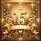 Golden Fifteenth Birthday Jubilee Design