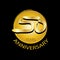 Golden of fiftieth anniversary logo