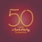 Golden of fiftieth anniversary logo