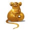 Golden figure of mouse. Chinese horoscope symbol