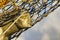 Golden figurehead on Sailing Ship