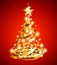 Golden film strip christmas tree