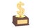 Golden Financial Award with dollar symbol, 3D rendering