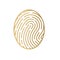 Golden fingerprint icon