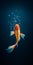 Golden Fish In Toraji Style - Mobile Lock Screen Background