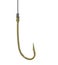 Golden fishing hook on fishing line