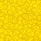 Golden fleece seamless pattern. Yellow fur ram texture