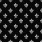 Golden fleur-de-lis seamless pattern black 7