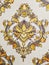 golden floral wallpaper with symmetrical pattern, abstract background.