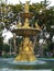 Golden flower garden fountain