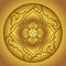Golden flower Mandala traditional design