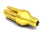 Golden fluorescent energy saving light bulb