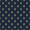 Golden flying honey bee icon pattern on dark old navy background