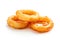 Golden Fried Onion Rings Isolated