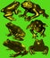 Golden frog statue