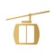 Golden funicular railway icon