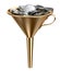 Golden funnel with pile coins