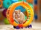 Golden Fur Whirlwind: A Vibrant Hamster Playground