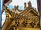 Golden gable roof architecture of Taiwanese temple-style at Fo Guang San Temple