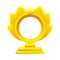 Golden game reward icon. Award frame for game icon