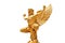 Golden garuda statue isolated clipping path