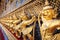 Golden garuda statues at Wat Phra Kaew in Grand Palace, Bangkok