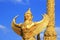 Golden Garuda Thai style statue art