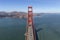 Golden Gate Bridge Aerial View Towards Marin Headlands