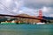 Golden Gate Bridge Container Ship Ferry Boat