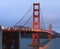 Golden Gate Bridge at dusk, San Francisco, SUA