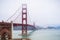 Golden gate bridge on a foggy day, San Francisco, California