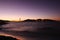 Golden Gate Bridge in magic moment at twilight time , with silky ocean