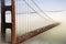 The Golden Gate bridge in the mist, San Francisco