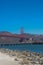 Golden Gate Bridge with piles of rocks