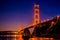 Golden Gate Bridge in San Francisco, CA, as seen from Vista Point near Horseshoe Bay