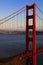 Golden Gate Bridge of San Francisco at evening