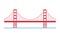 Golden Gate Bridge, San Francisco, USA. Vector illustration.