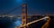 Golden Gate bridge at super-moon night