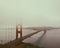 Golden Gate Bridge surrounded by fog in San Francisco, California