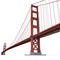 Golden Gate Bridge on white. 3D illustration