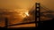 Golden Gate Silhouette sunset sunrise clouds sky footage